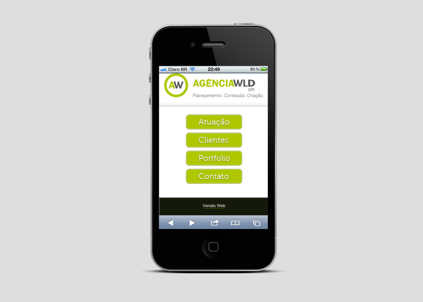 Criação Website e Desenvolvimento - Proposta do Site Mobile Agência WLD